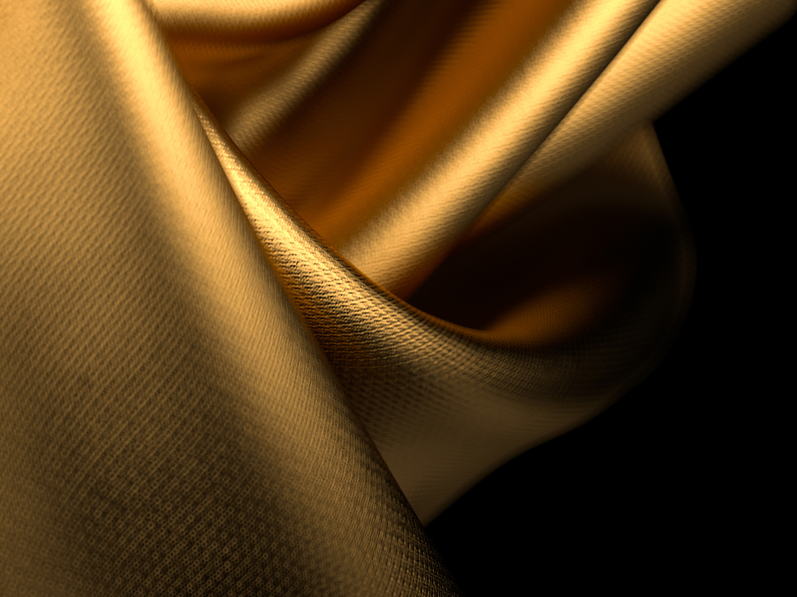 Золотая ткань со складками для фона