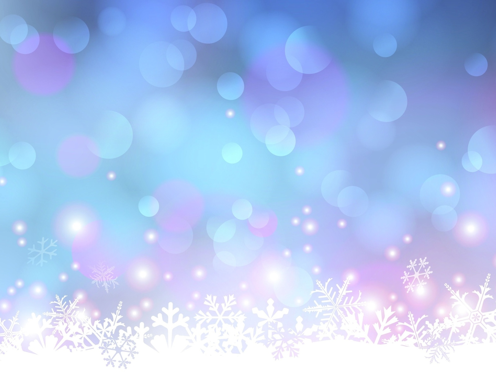 Снежинки на фиолетовом фоне для открытки