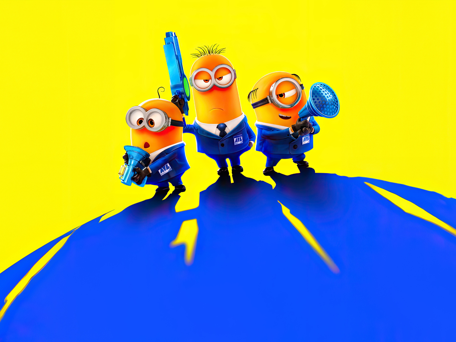 Миньоны на желтом фоне в новом мультфильме Гадкий я 4, 2024
