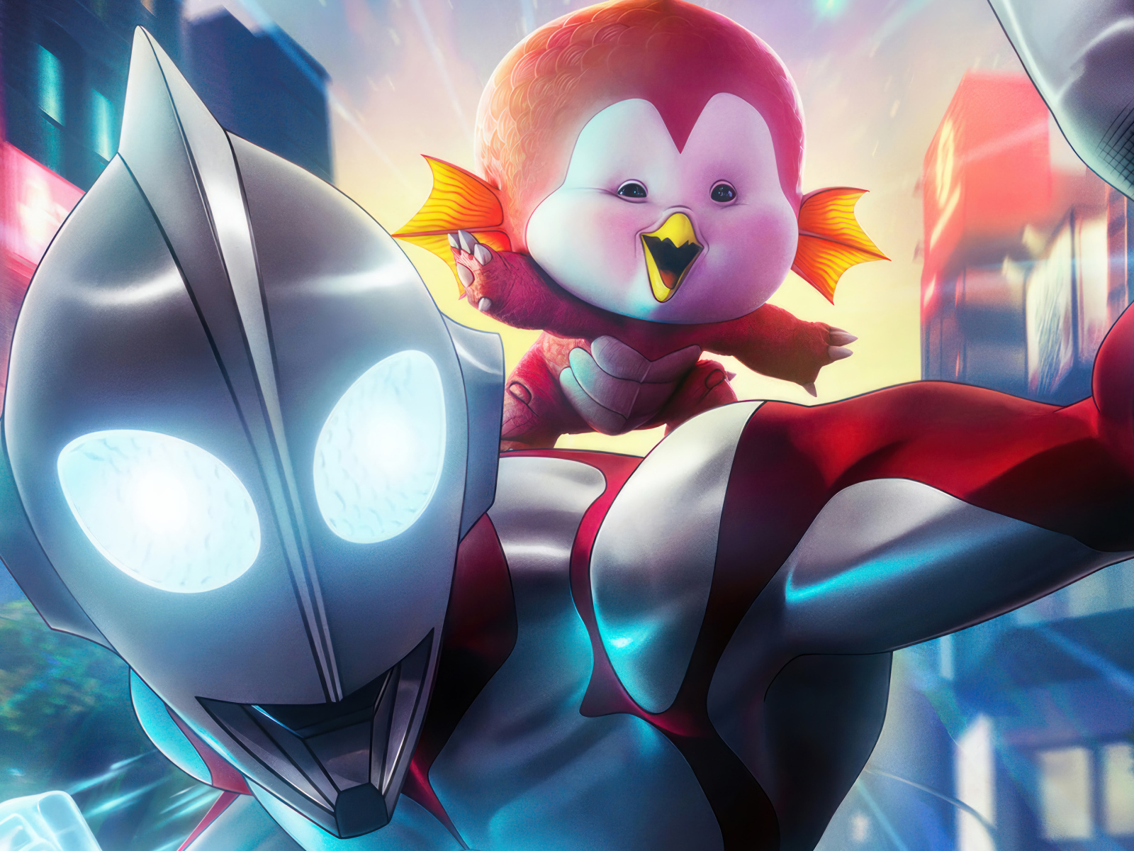 Кадр нового мультфильма  Ультрамен: Путь к вершине,  2024