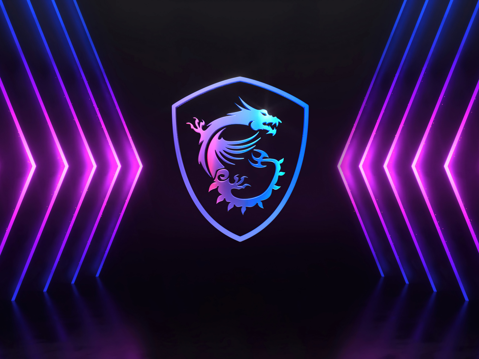 Красивый яркий неоновый фон для логотипа msi