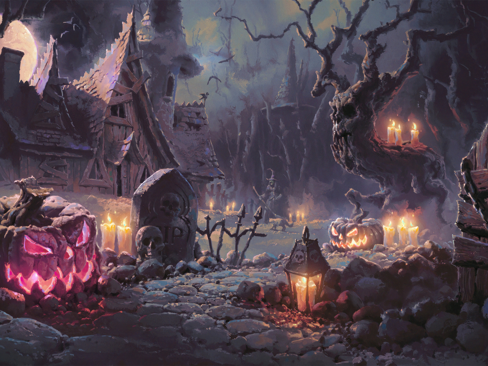 Старый зловещий разрушенный дом