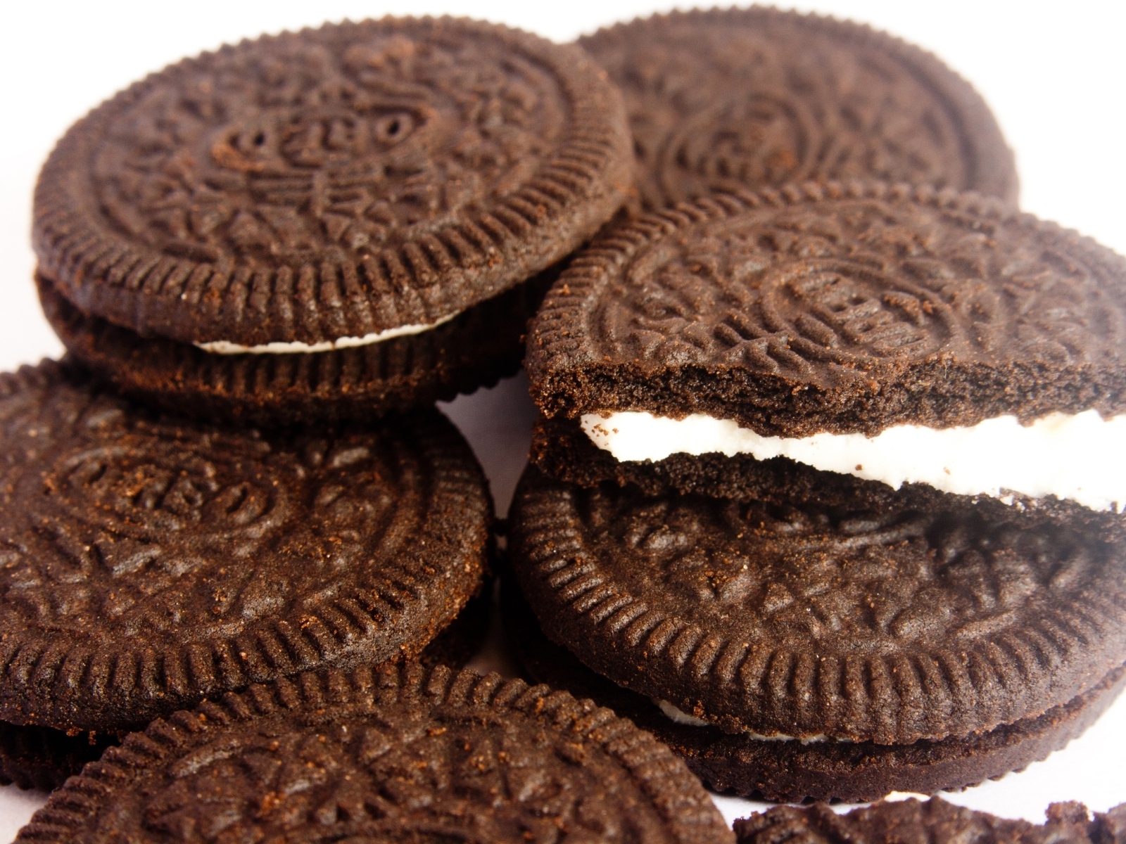 Шоколадное печенье орео крупным планом