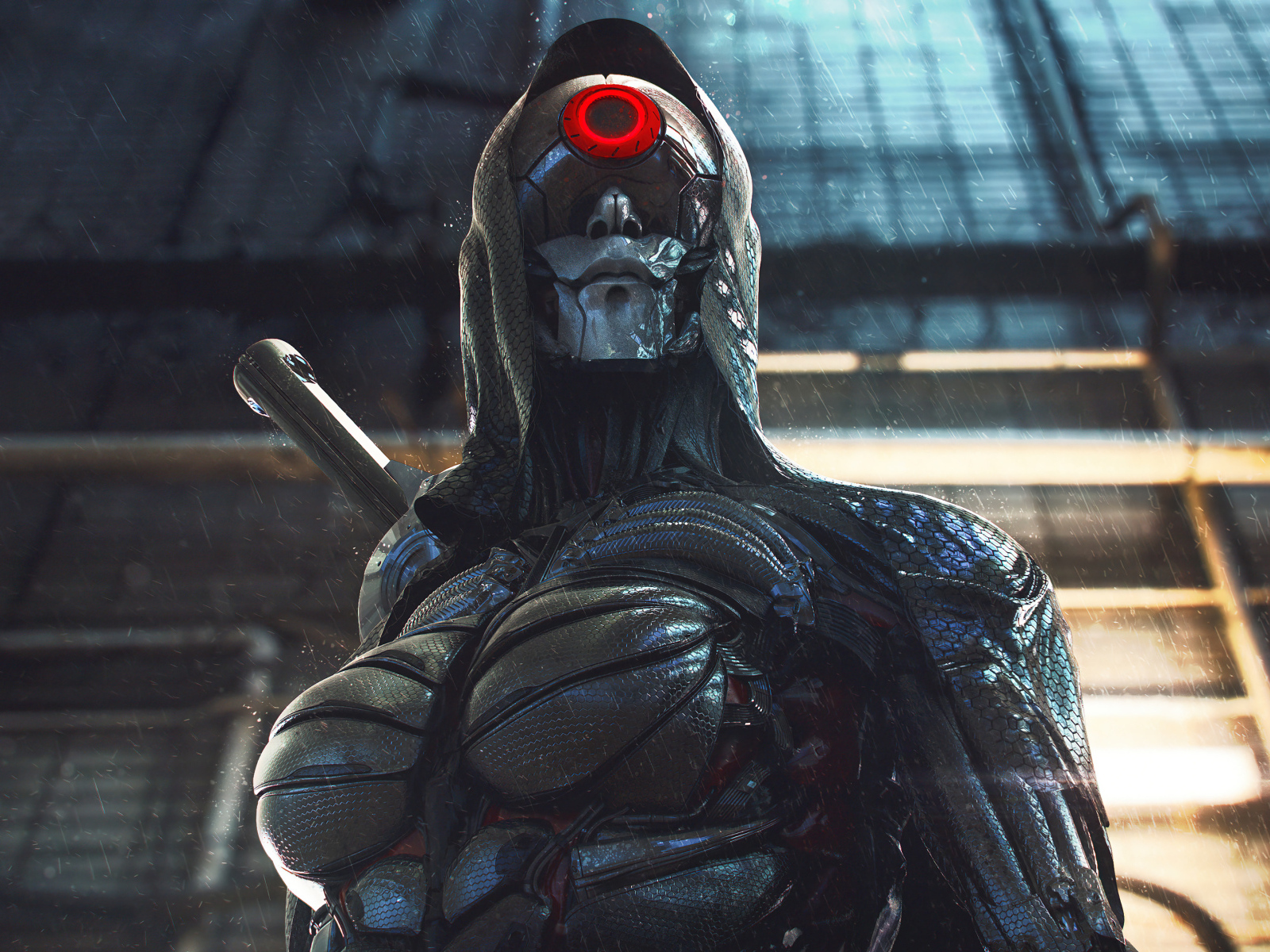 Солдат android в костюме