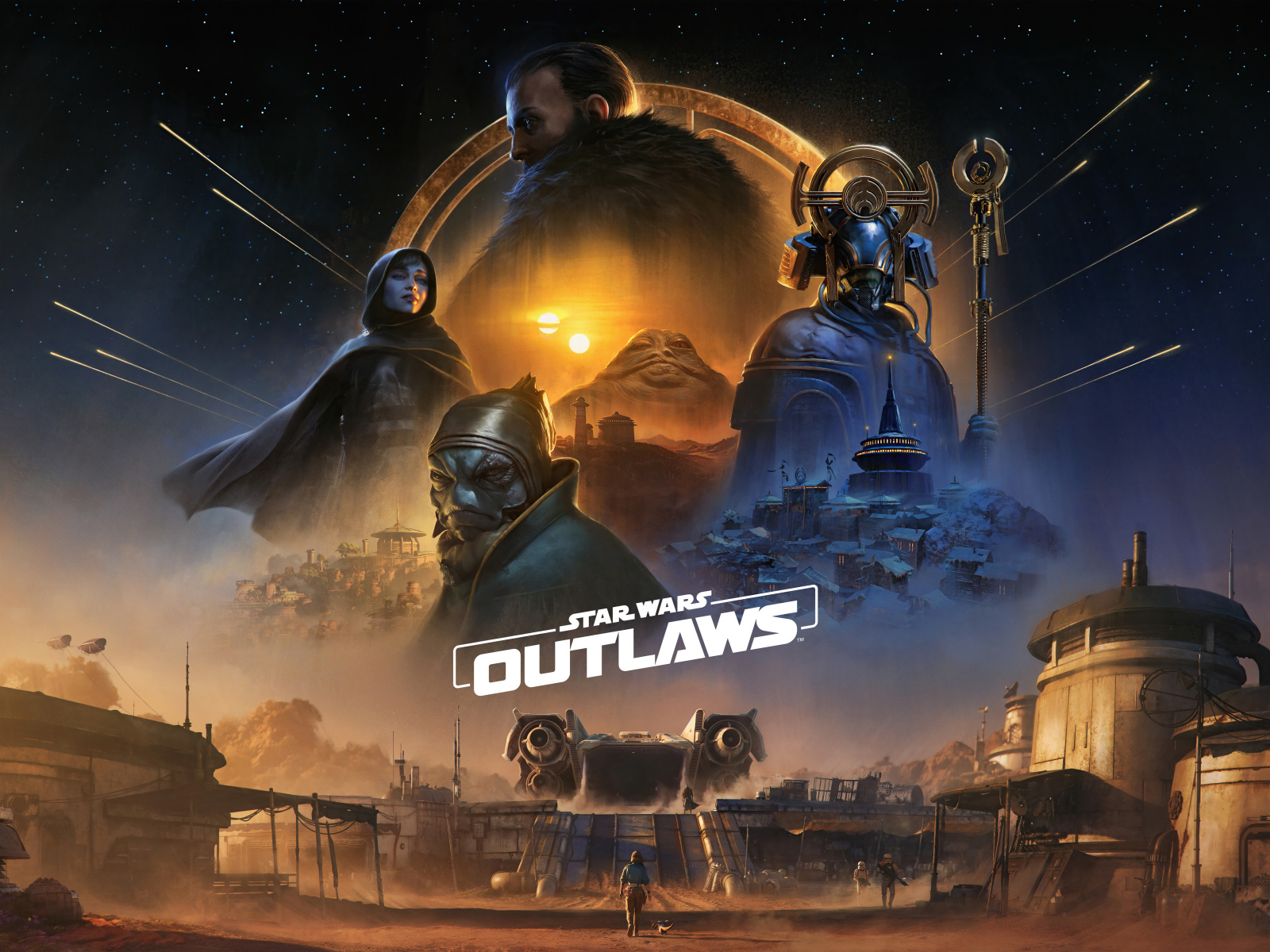 Постер новой компьютерной игры Star Wars Outlaws, 2024