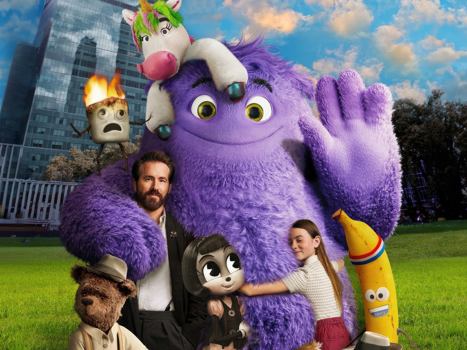 Красивый постер нового фильма Воображаемые друзья (IF), 2024