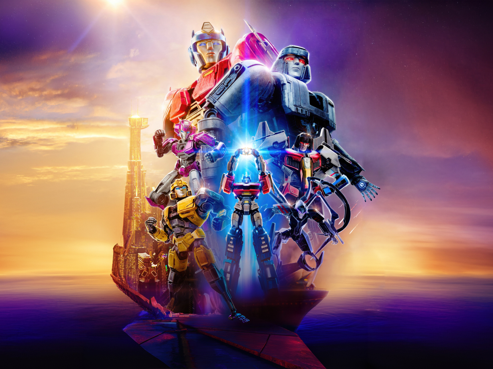 Супергеройский постер нового фильма  Трансформеры: Начало, 2024