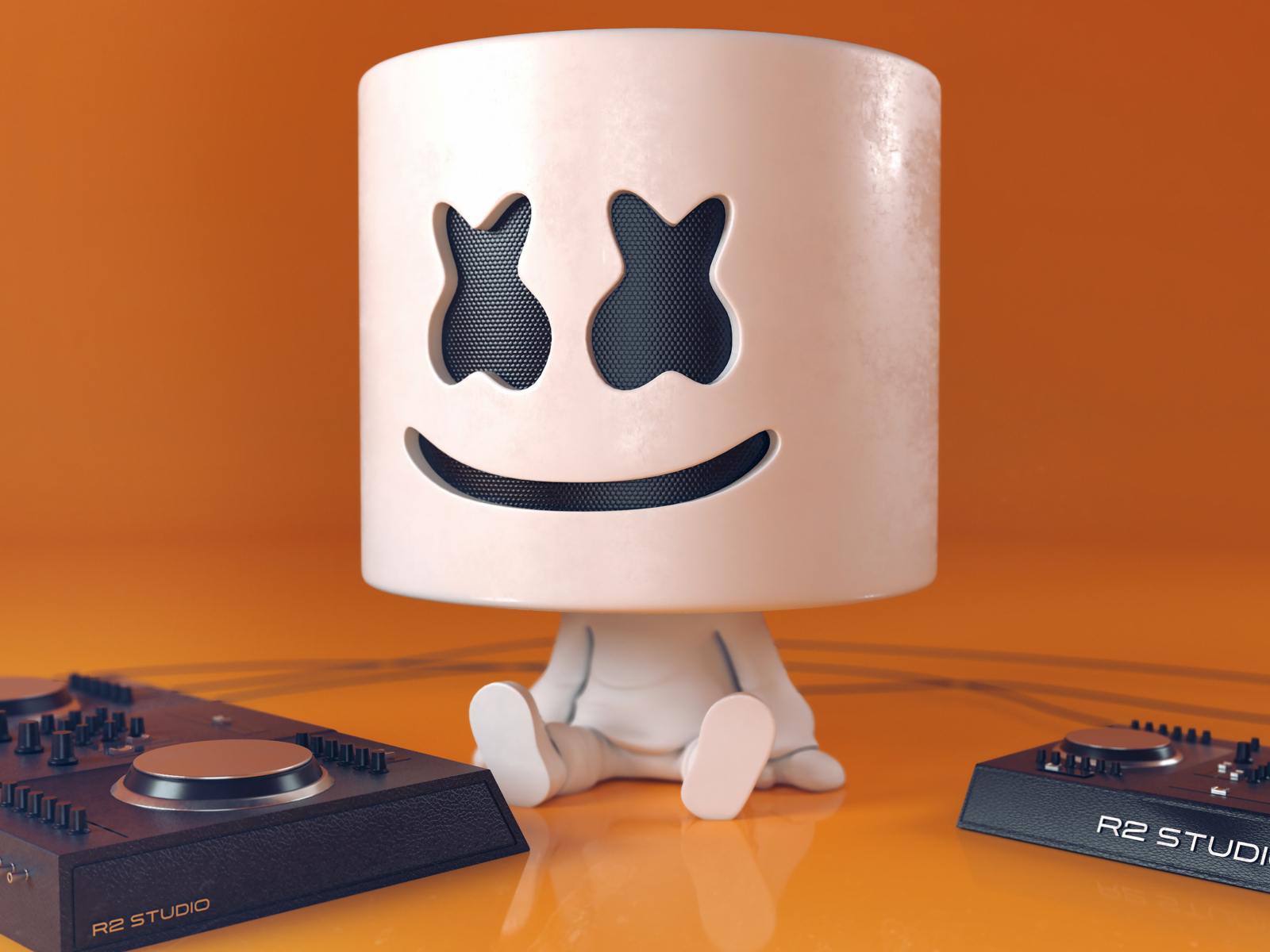 Диджей Маршмеллоу с приставками