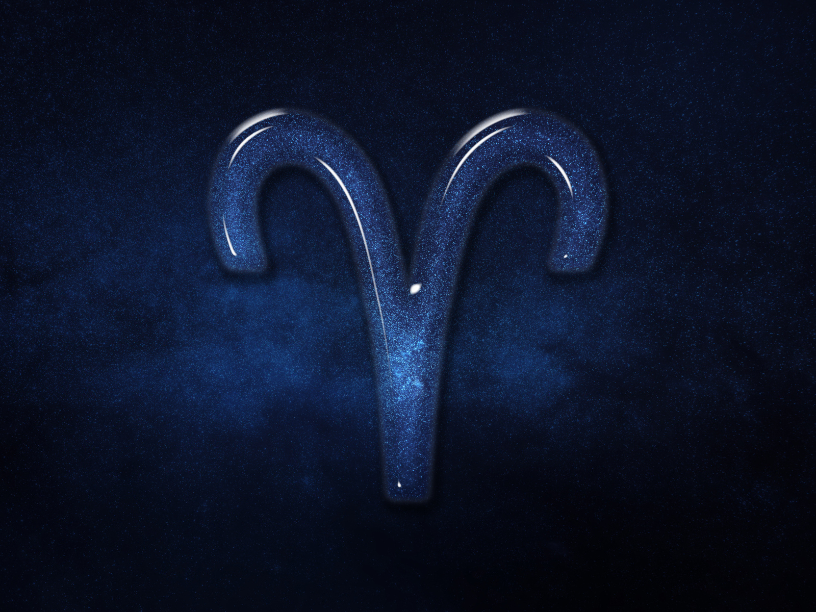 Синий блестящий знак зодиака  Телец