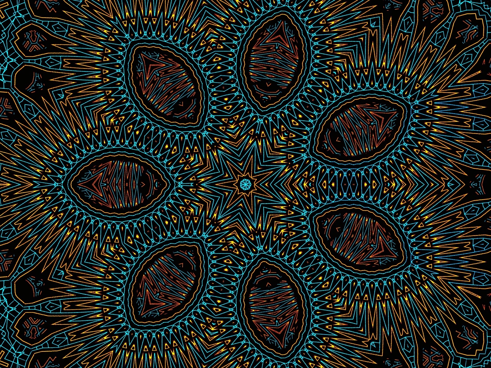 Фрактальная звезда с интересным узором