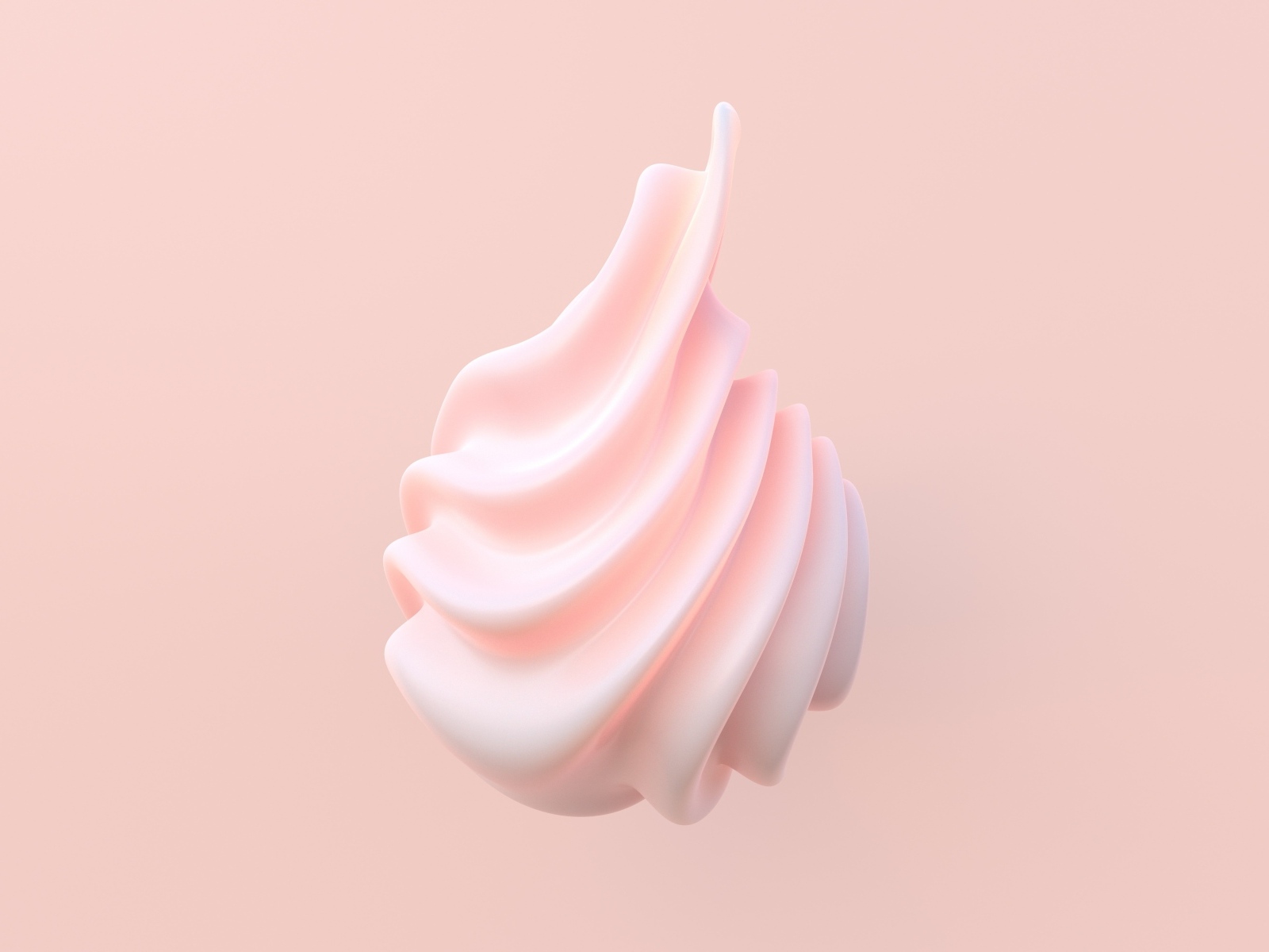 Розовая графическая 3д модель