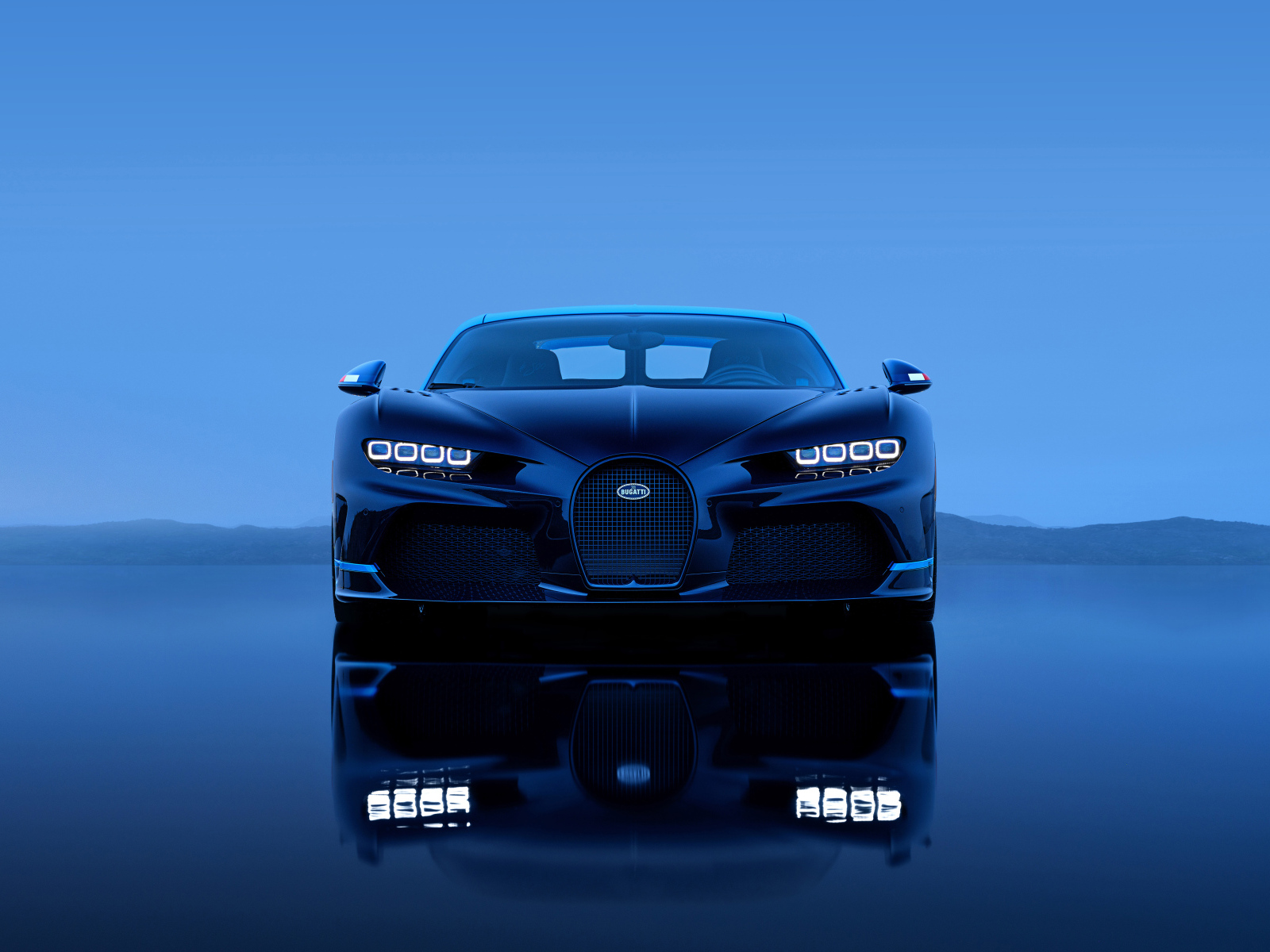 Автомобиль Bugatti Unveils Chiron LUltime вид спереди
