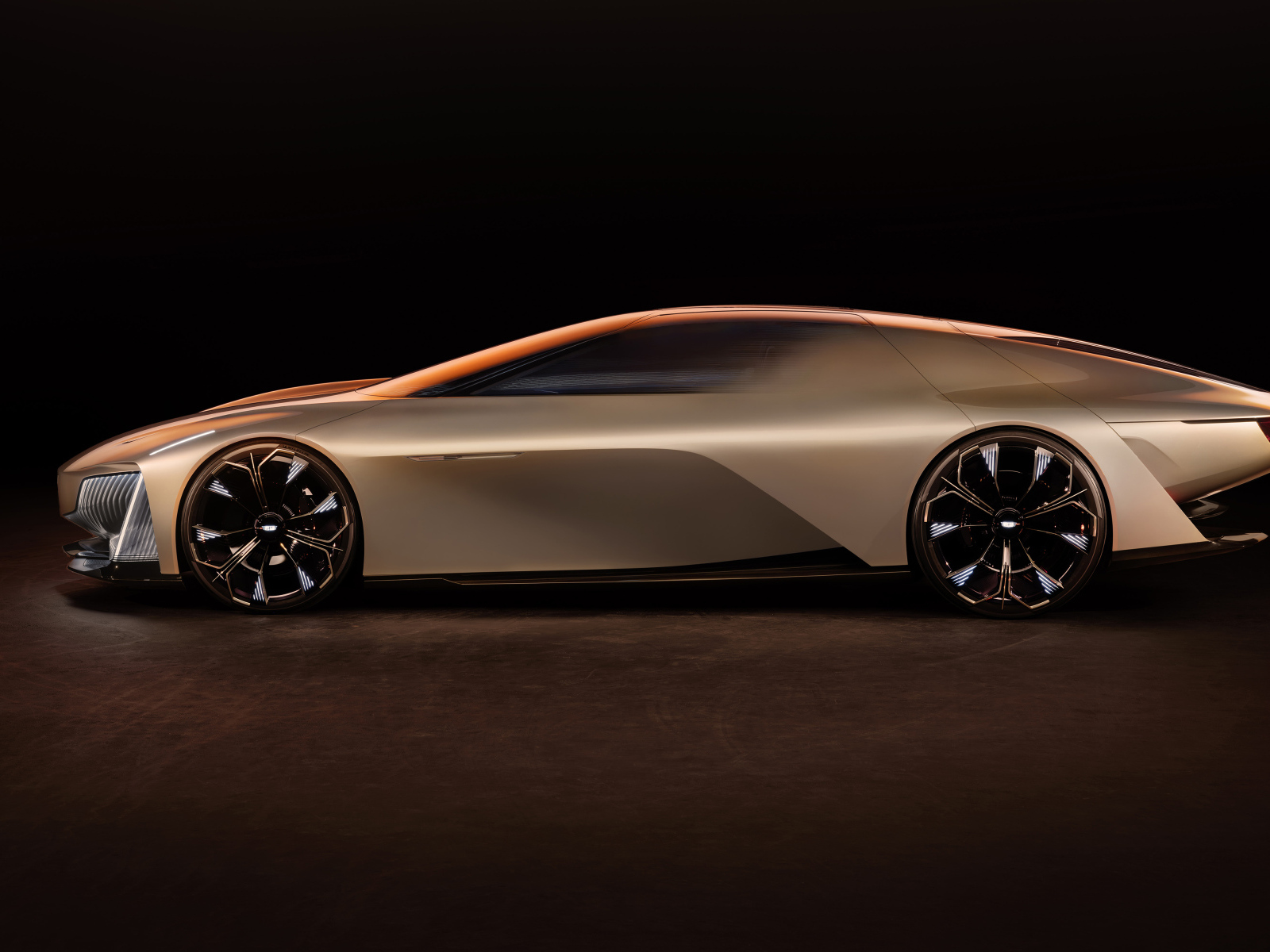 Автомобиль Cadillac Opulent Velocity Concept 2024 года вид сбоку