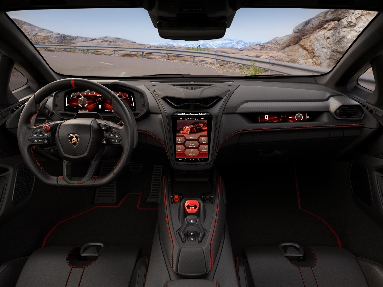 Салон автомобиля Lamborghini Temerario Alleggerita