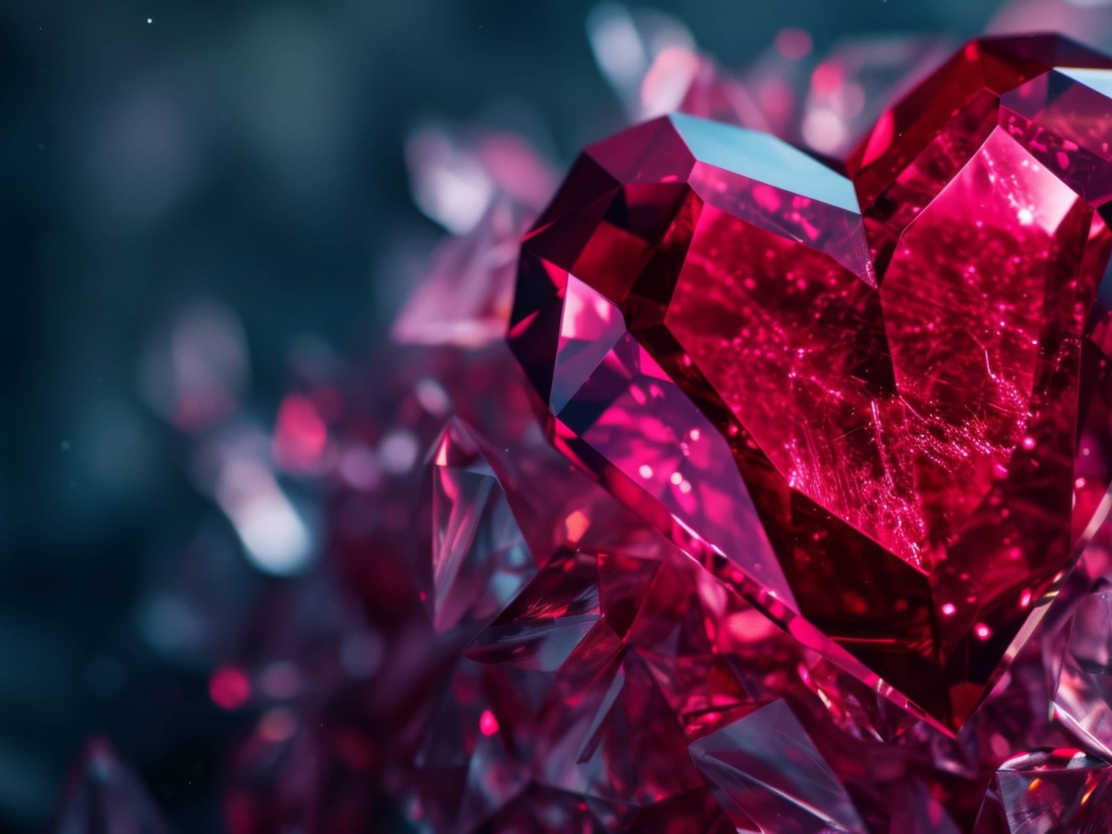 Сердце из красного камня