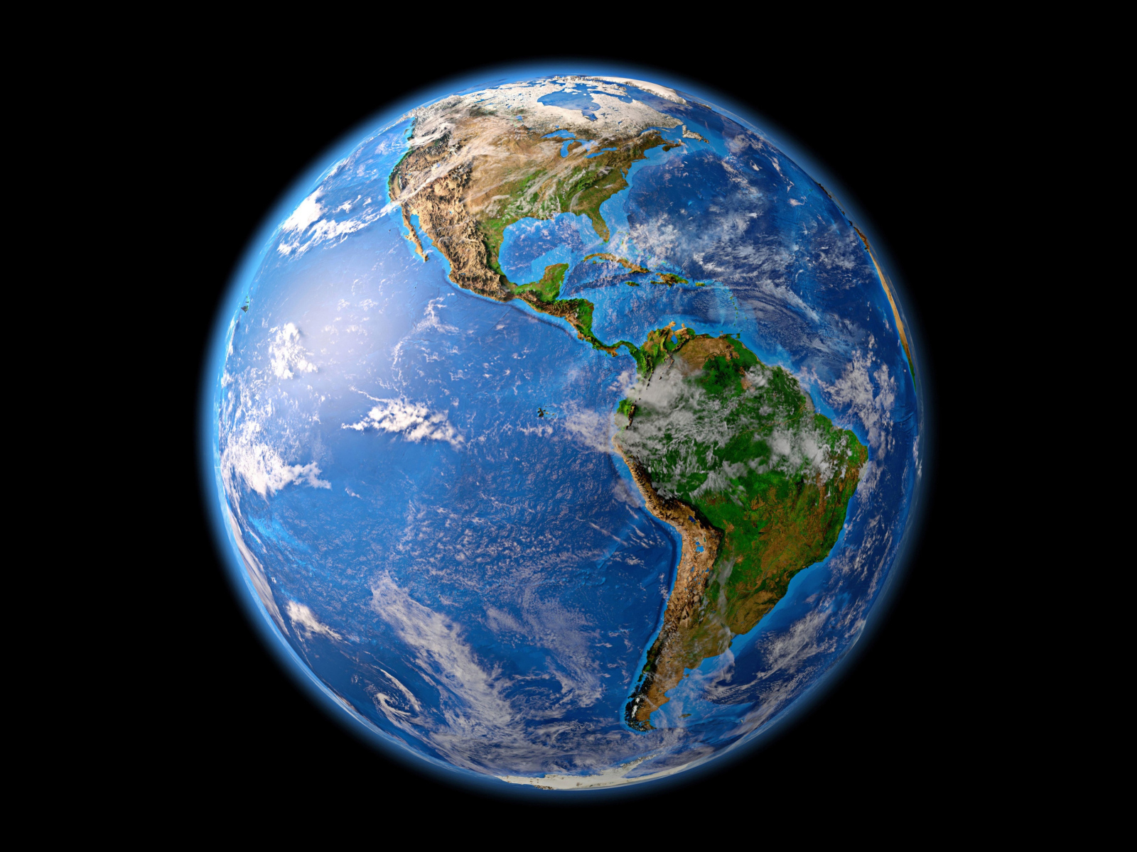 Красивая планета земля на черном фоне