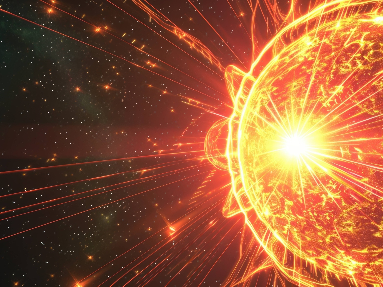 Магнитная вспышка на солнце