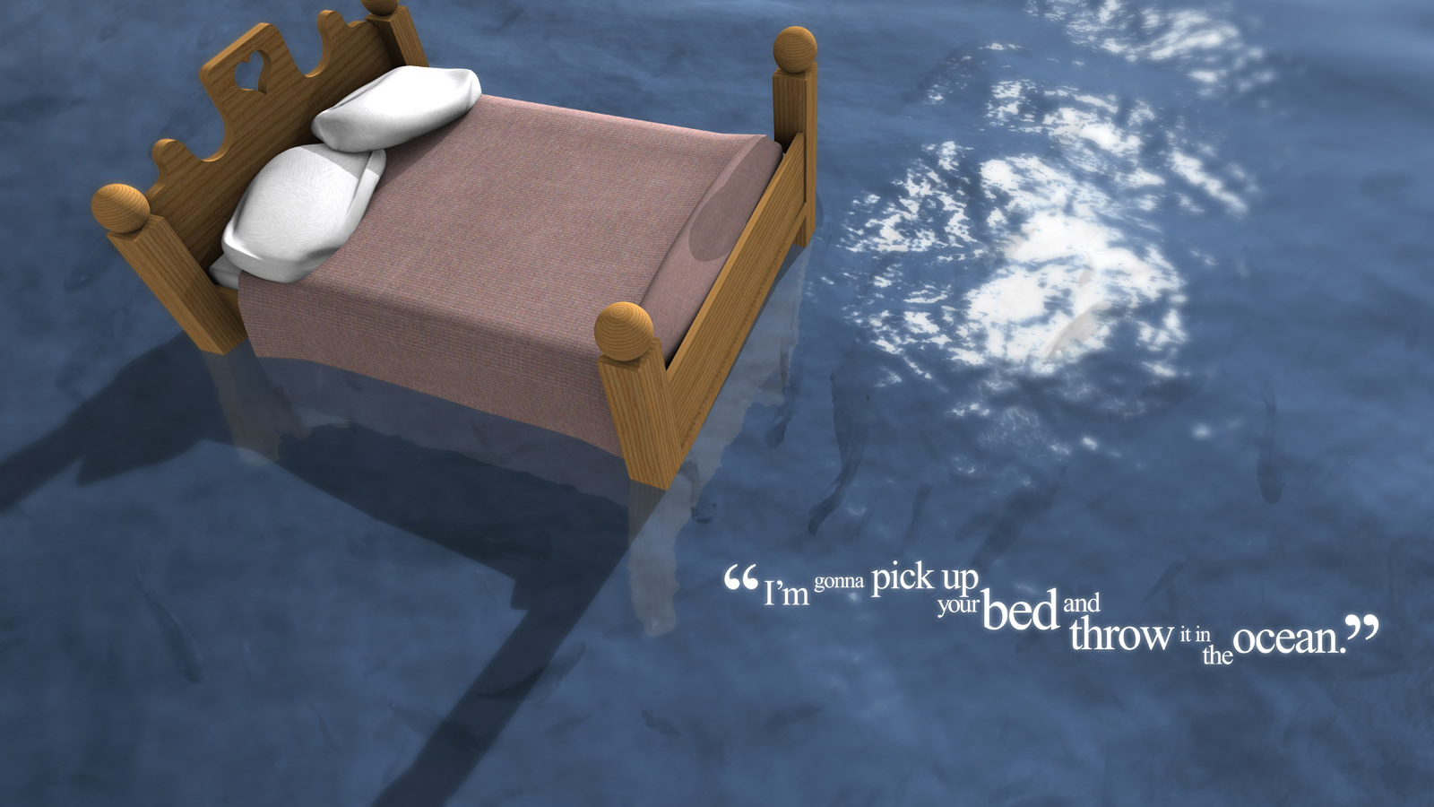 Кровать в океане