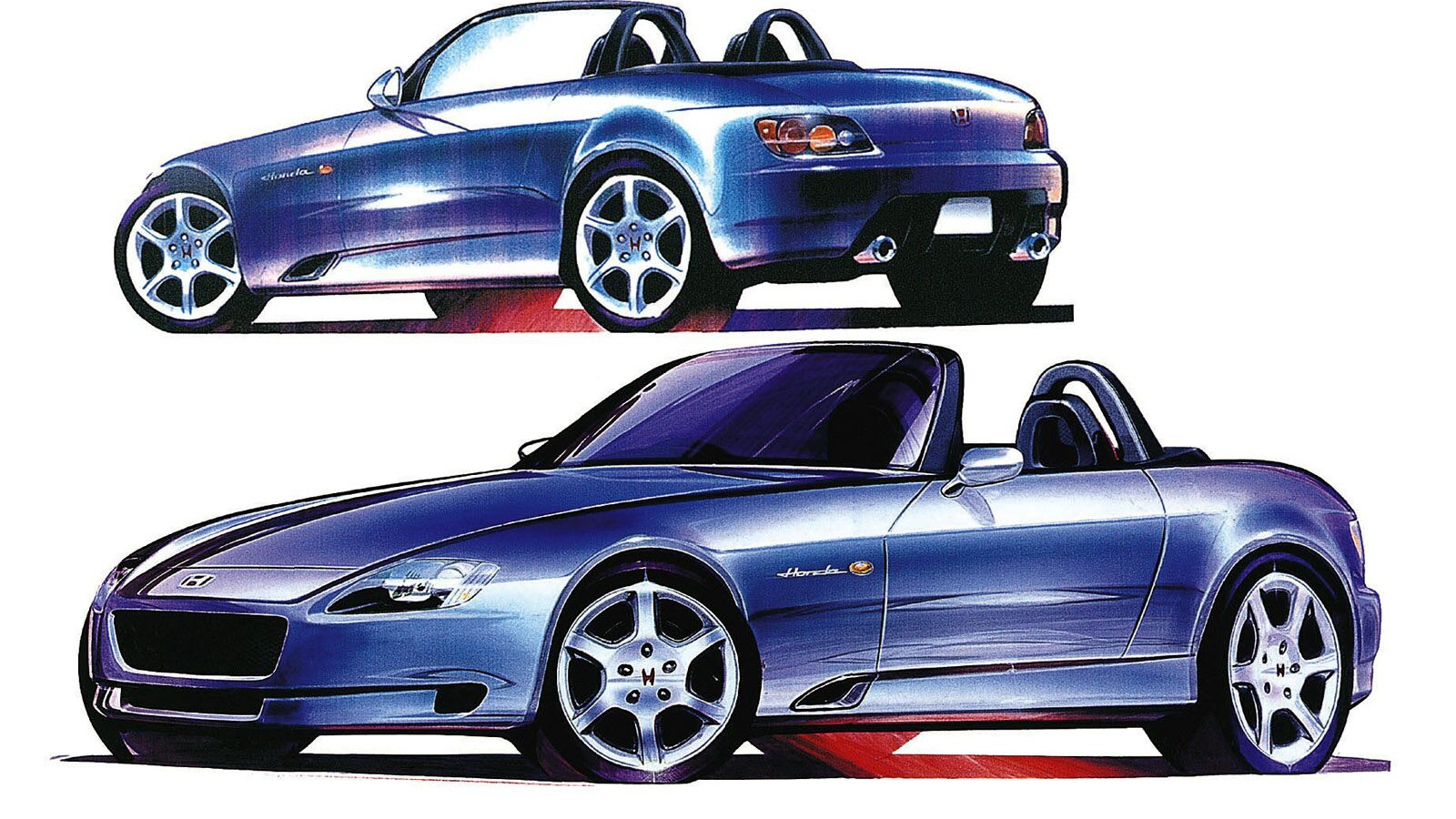 Рисунок автомобиля Honda S2000