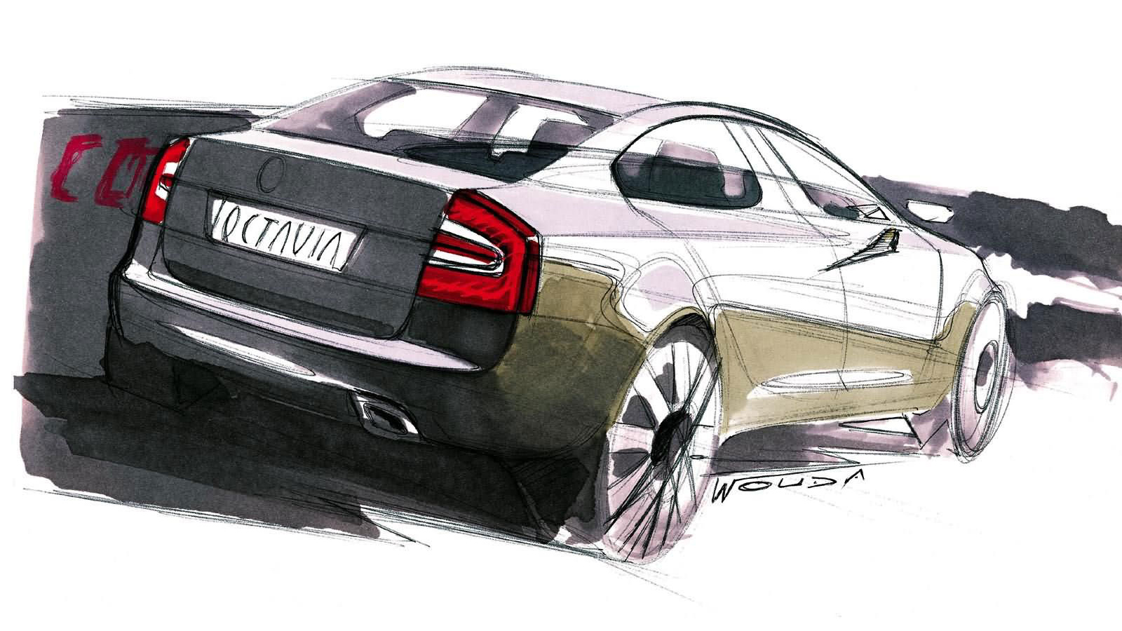 Рисунок автомобиля Skoda Octavia