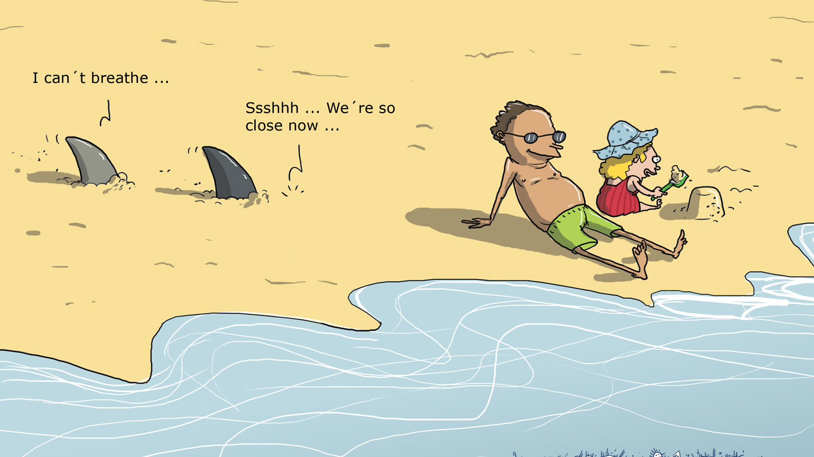 Акулы на песке