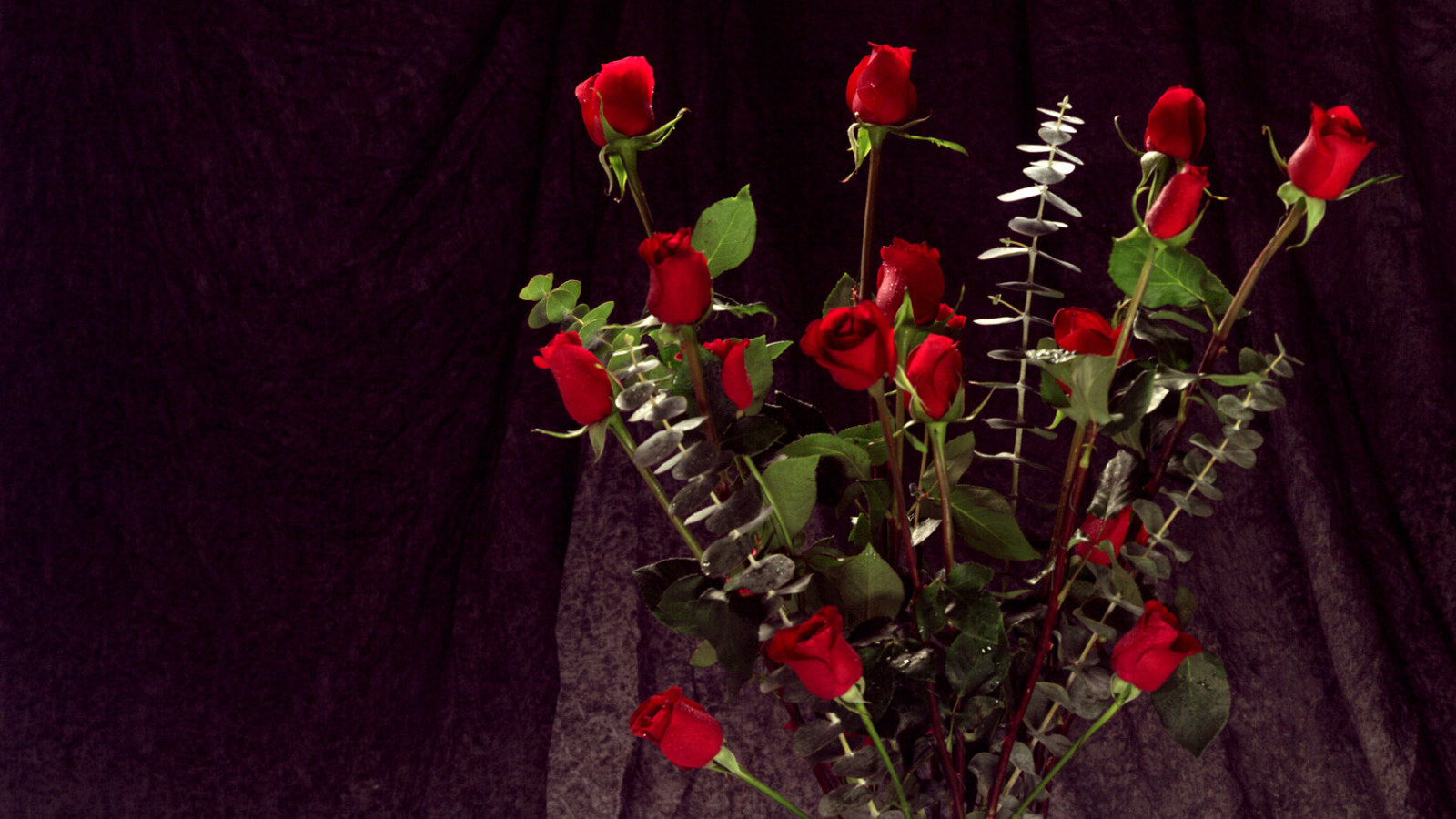 Связка красных роз, Цветов