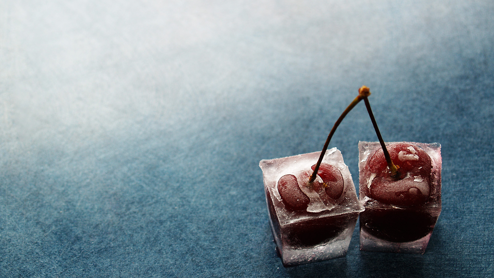 Cherries in ice