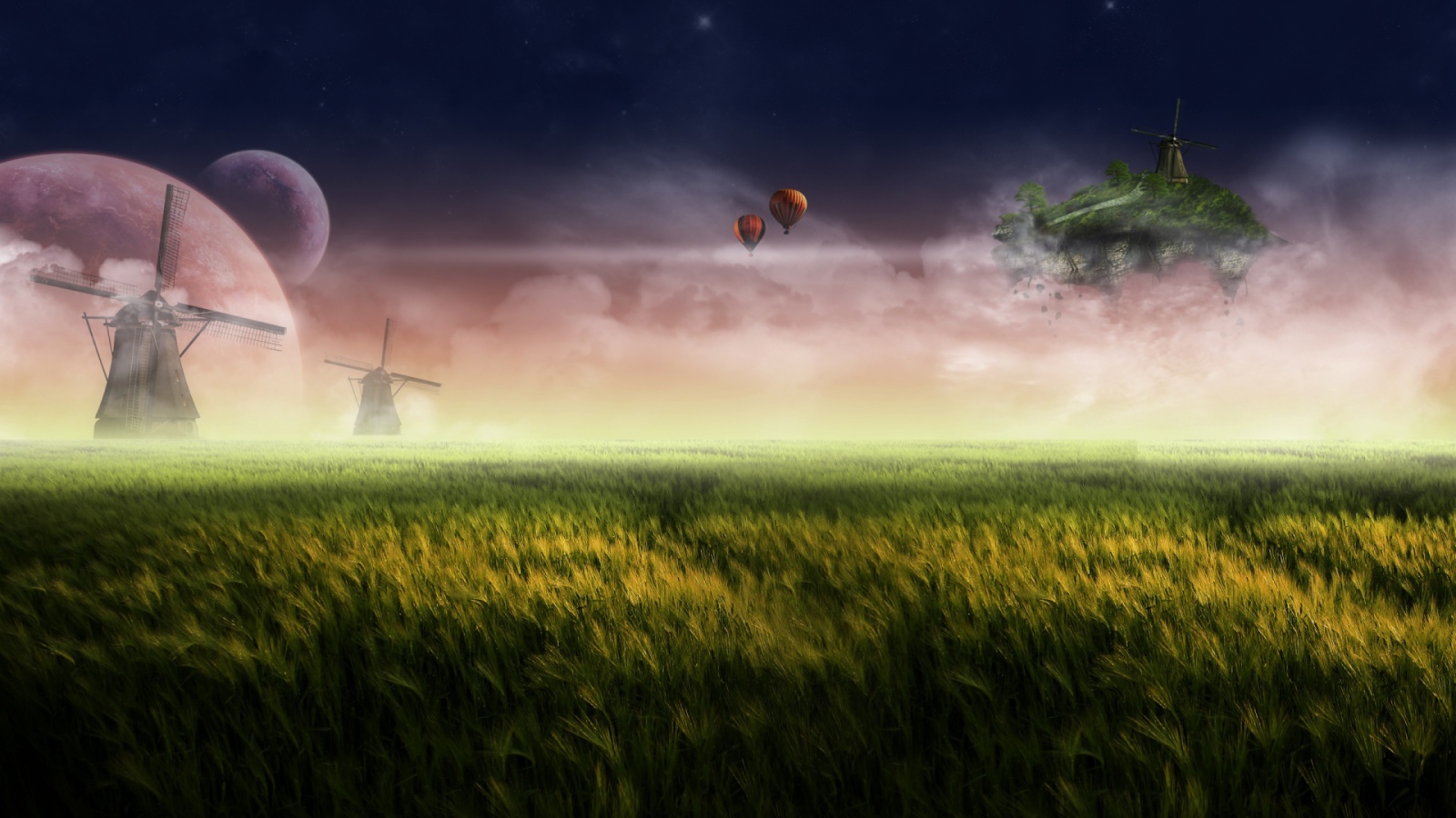 Красный плавучий остров