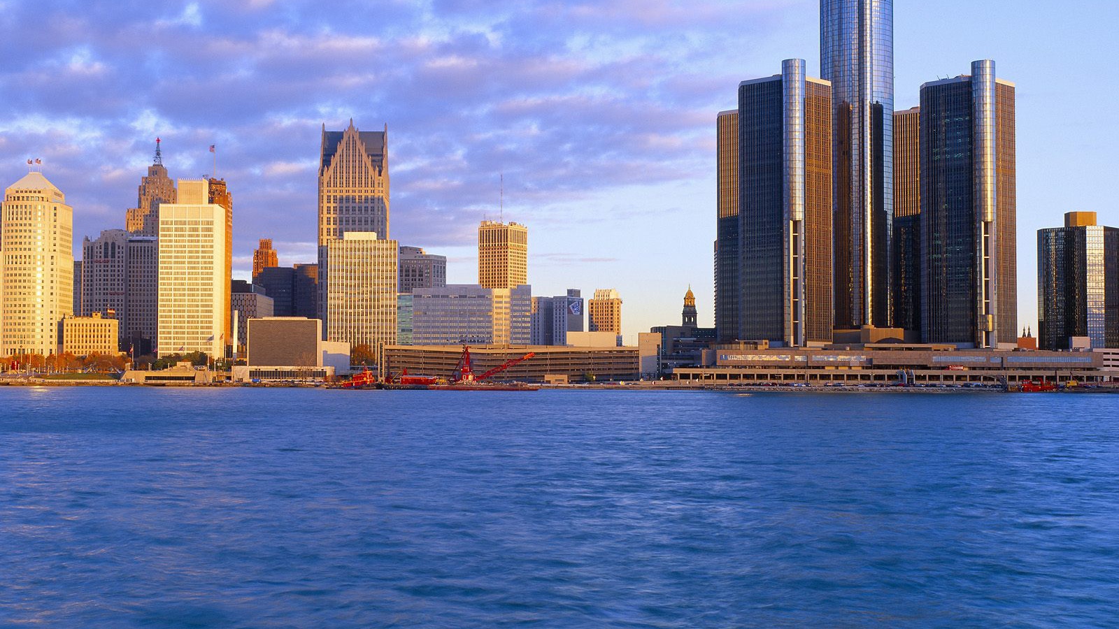 Детройт в восходе солнца США