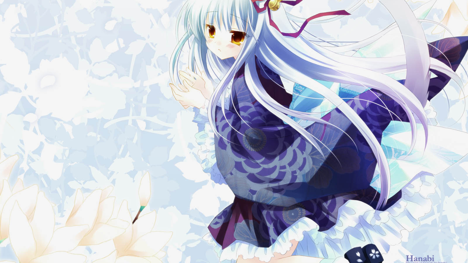 Аниме Девочка с бантиком