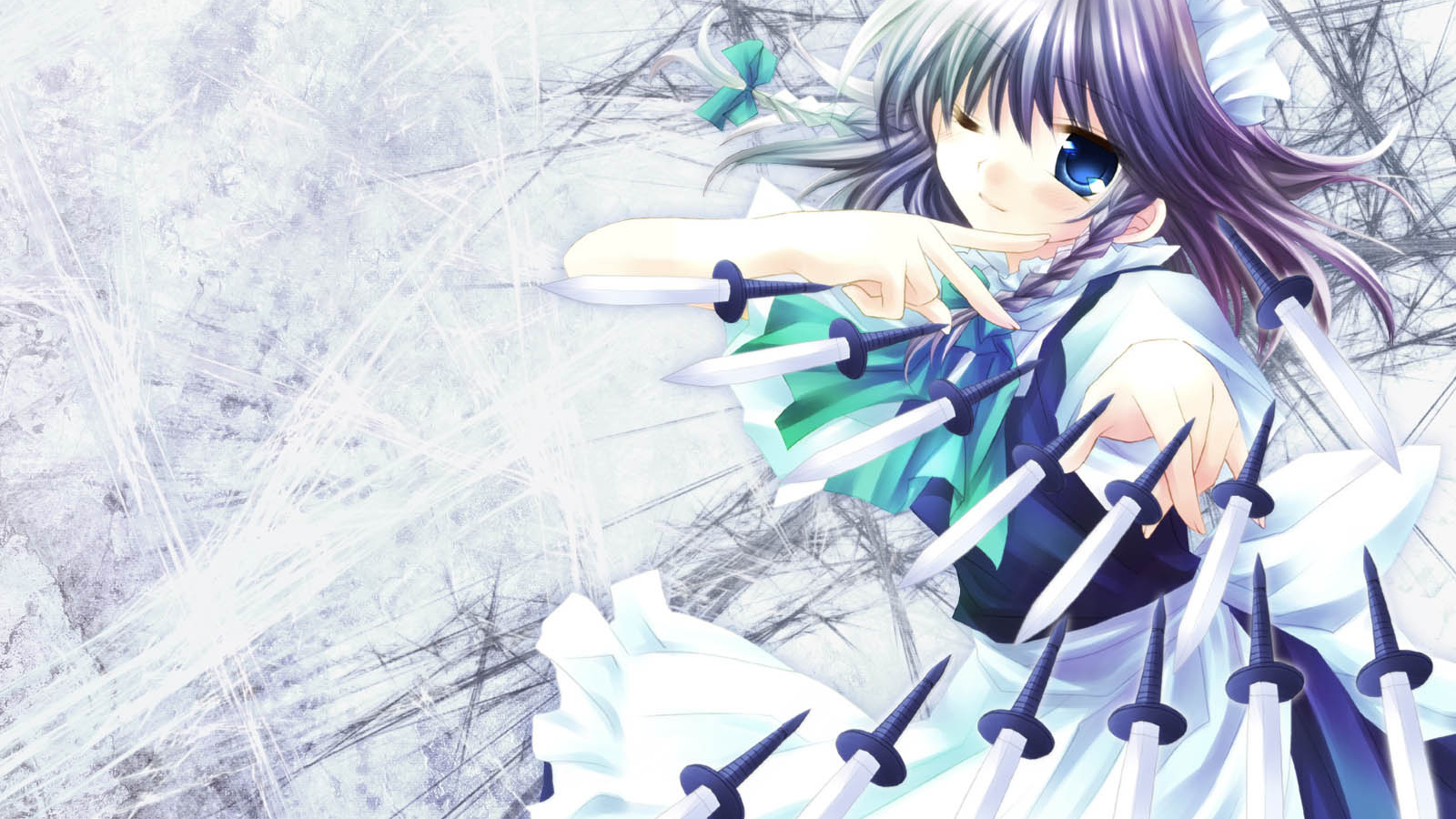 Аниме Школьница с ножами