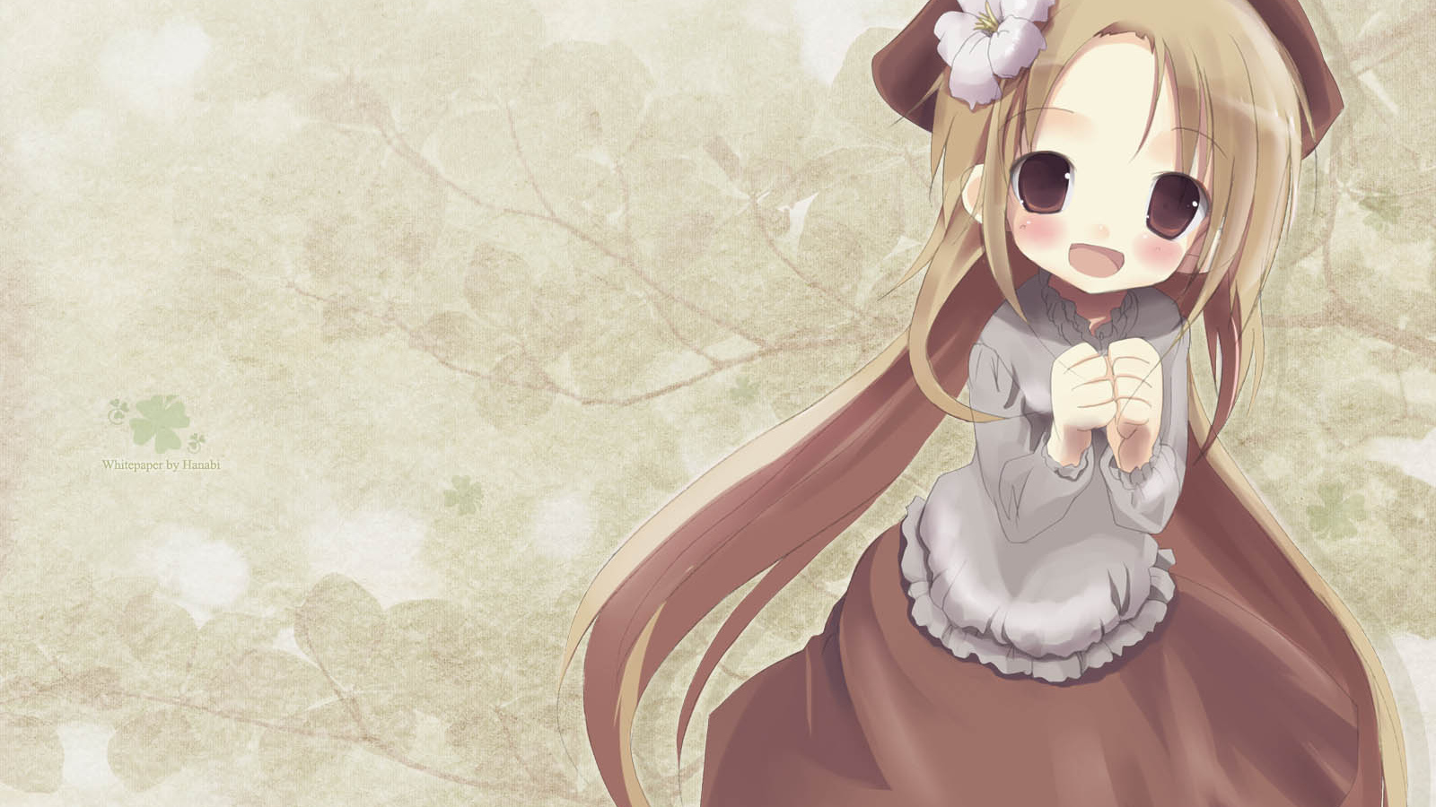 Аниме Девушка в коричневой шляпе