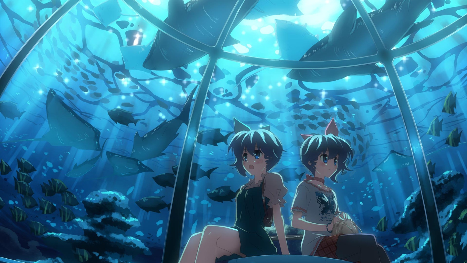 Девчонки в океанариуме