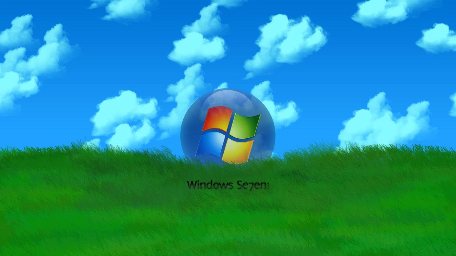 Microsoft Windows 7 grass