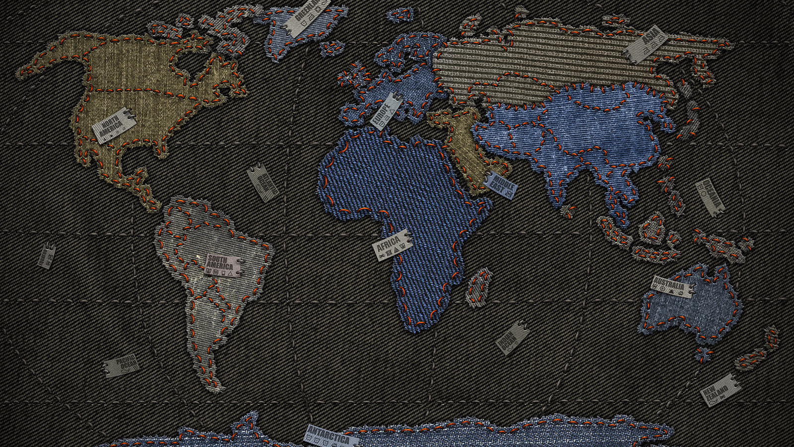 Джинсовая карта Мира