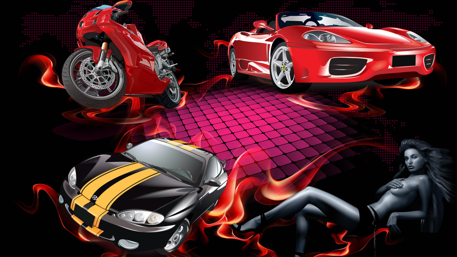 Автомобили и девушка