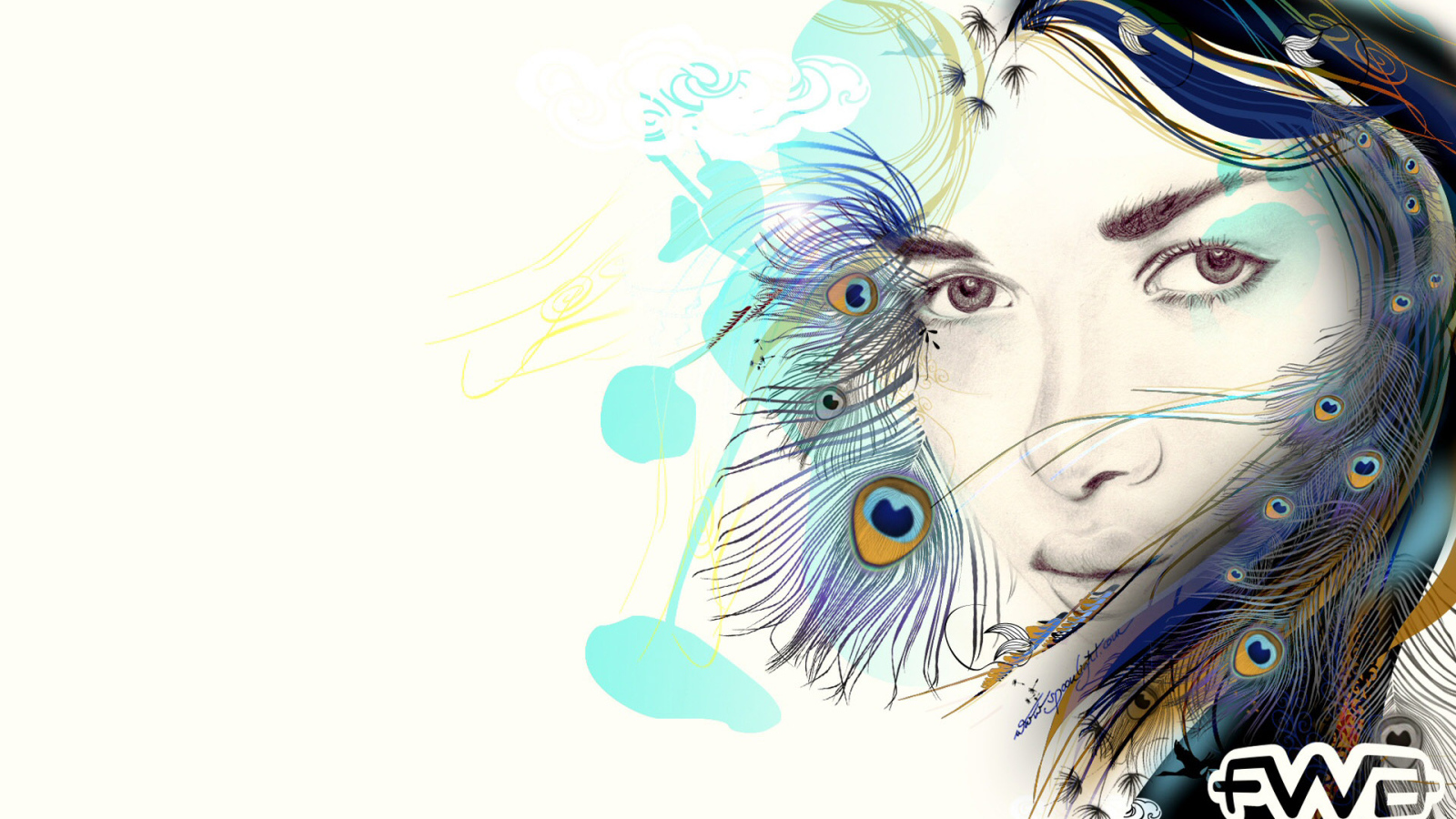 Девушка павлин