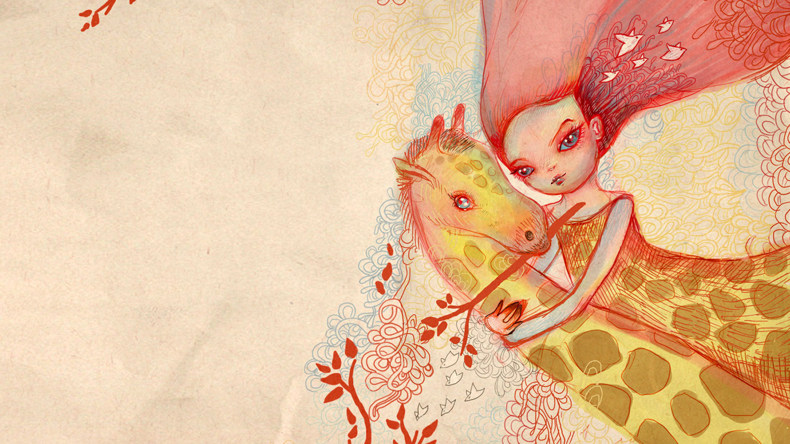 Девочка и жираф