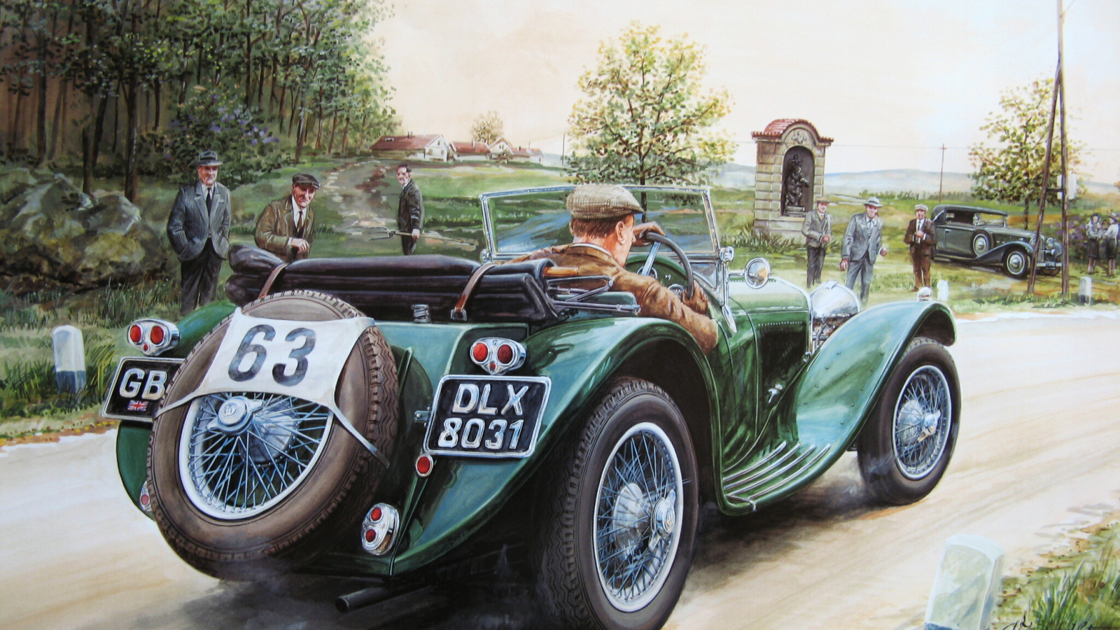 Зеленый классический авто