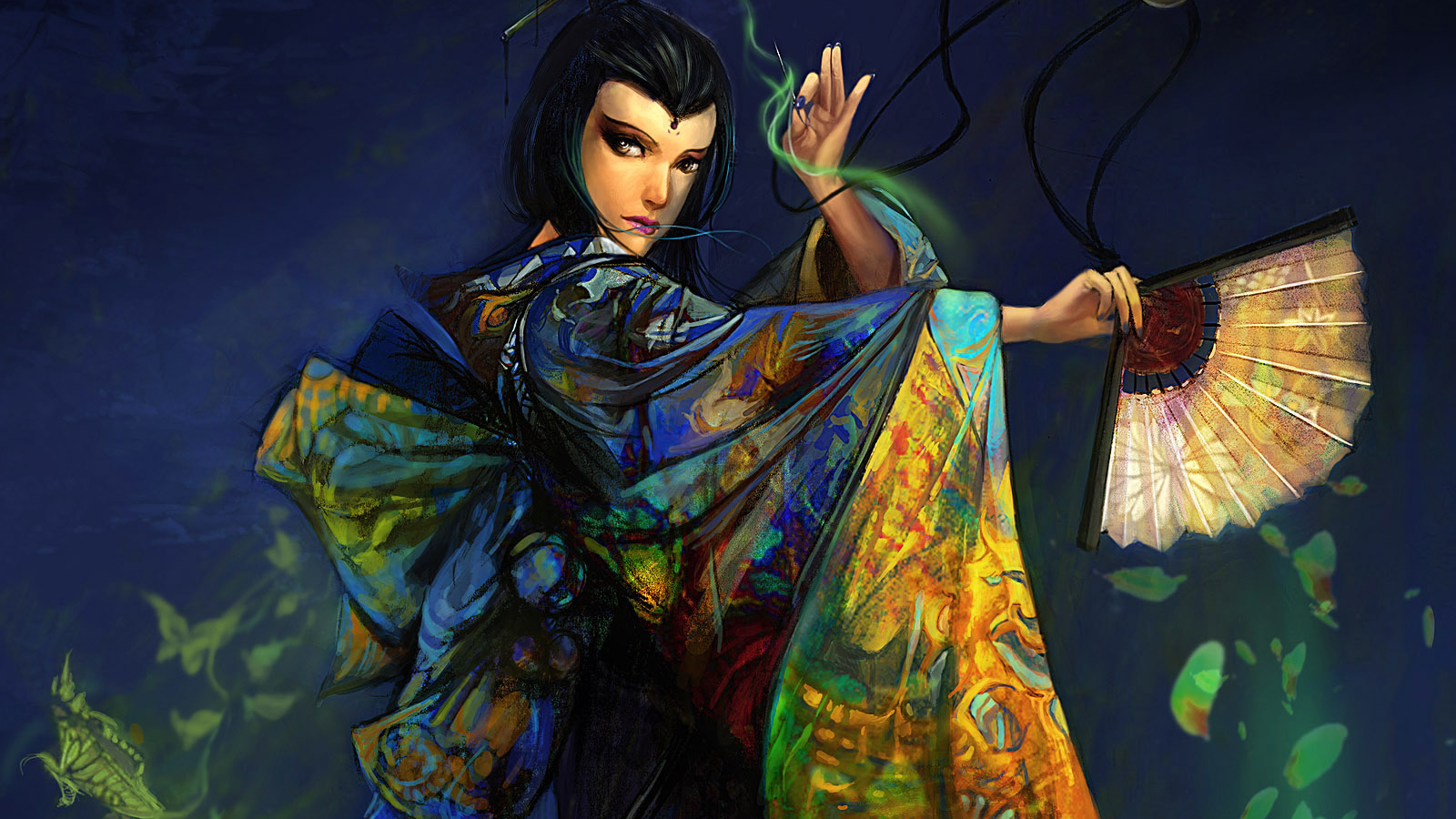 Девушка с веером