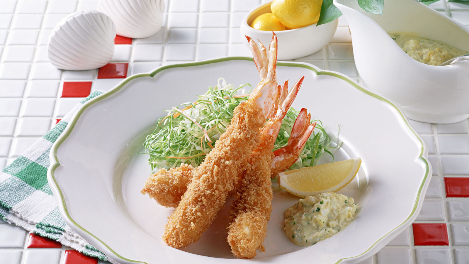 Жаренные креветки