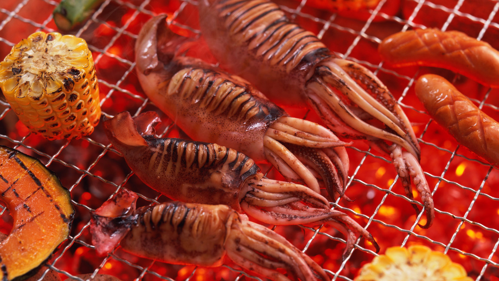 Кальмар барбекю