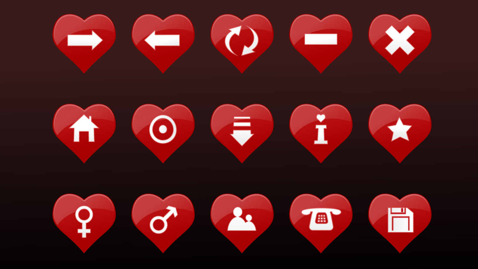 Влюбленные иконки