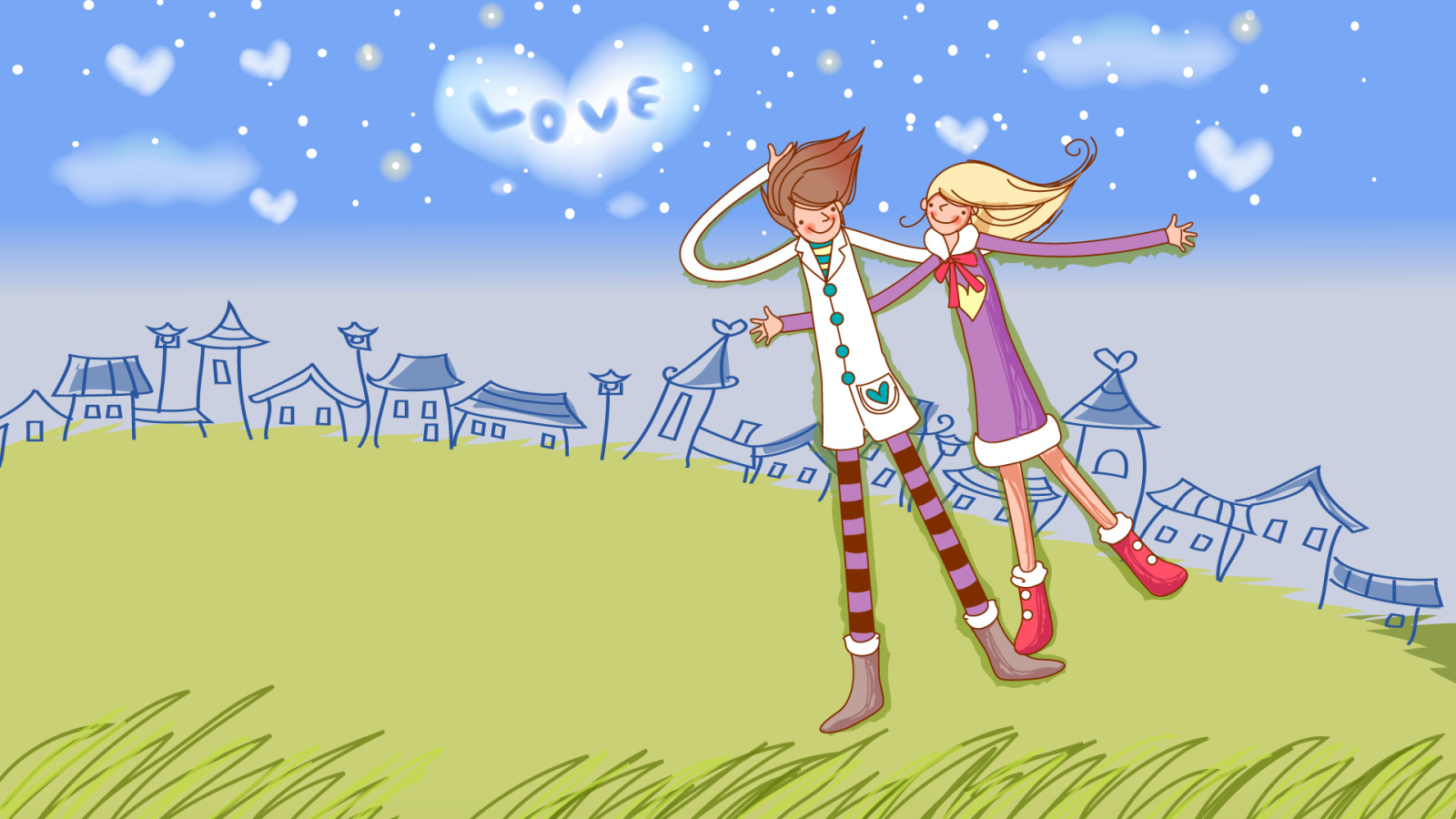 Влюбленные люди в День Святого Валентина