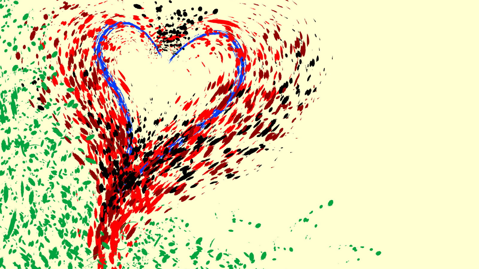 Нарисованное сердце на День Влюбленных