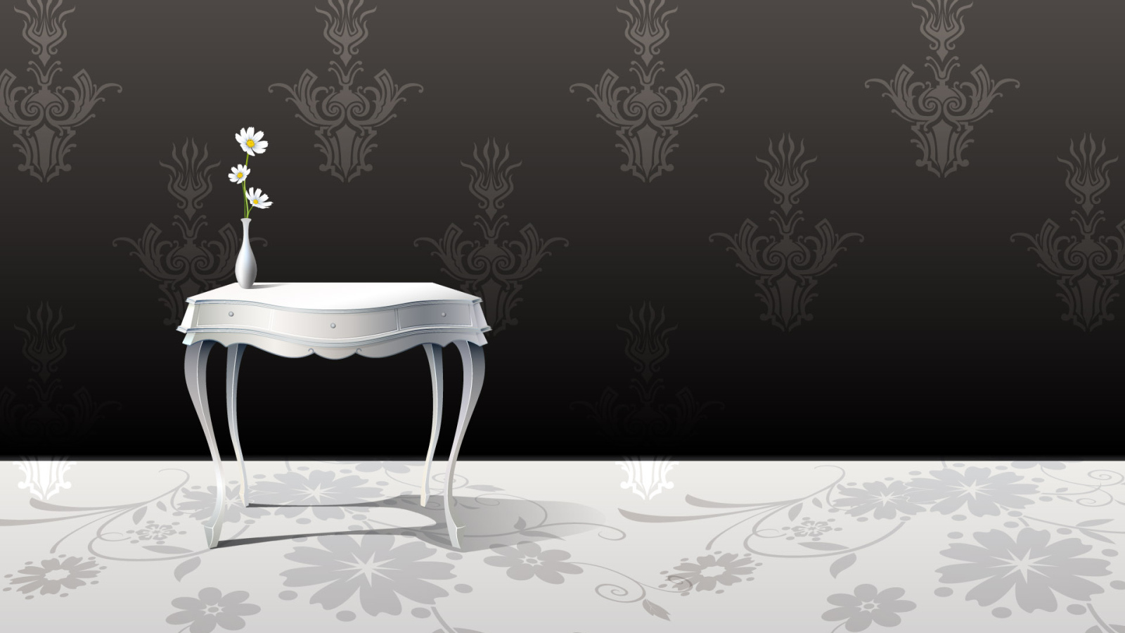 Белый столик