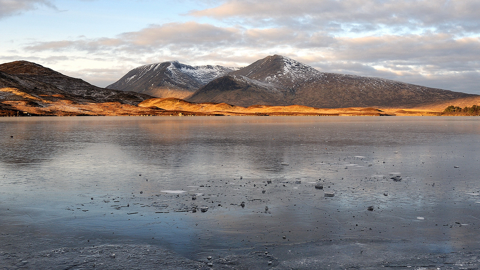 Замерзшее горное озеро