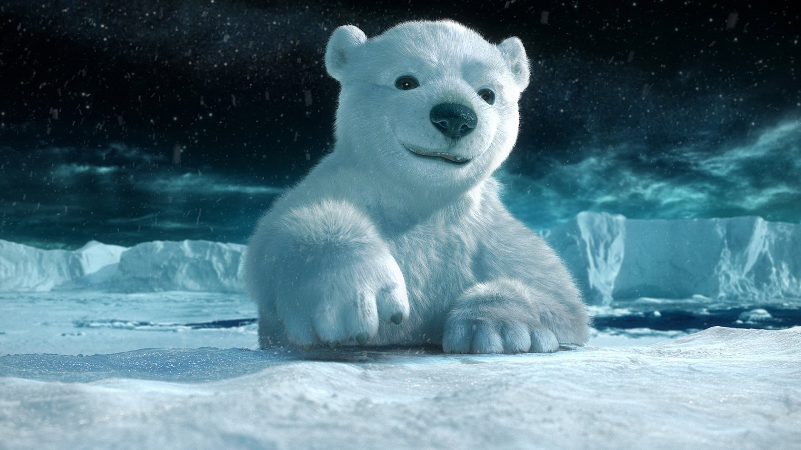 Белый медвежонок