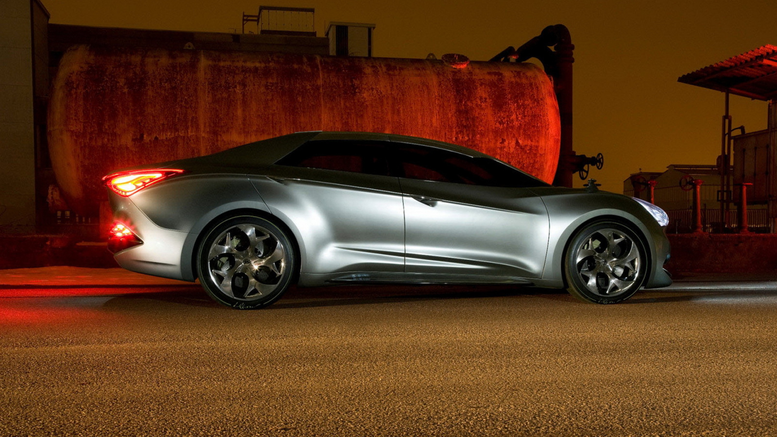 Hyundai I Flow Concept прогулки по ночи