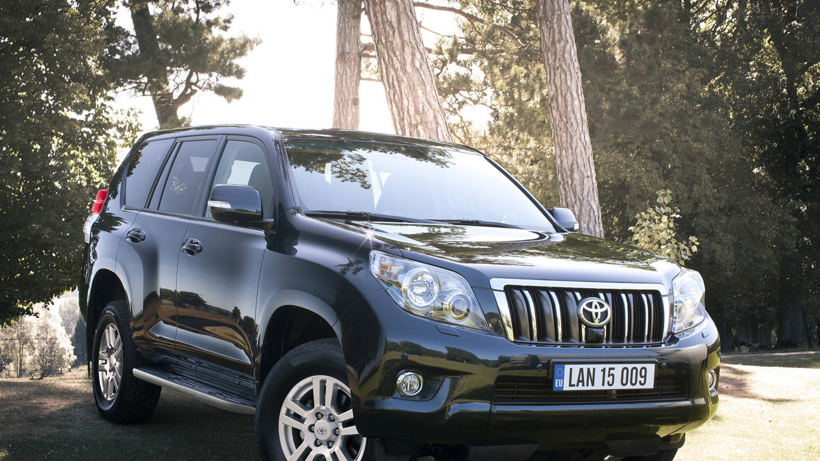 Тойота Лэнд Крузер в лесу